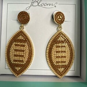 Bloom Design Trendy Fashion Jewelry Gold Football Drop Dangle Earrings
